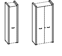 PERSONA Декоративные боковые панели шкафов высоких 1986х452х54